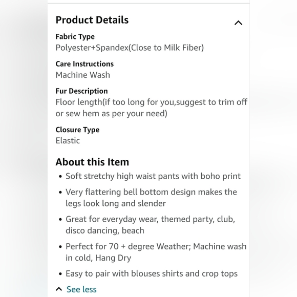 Bohemian High-waist Bell Bottoms - Picture 6 of 6